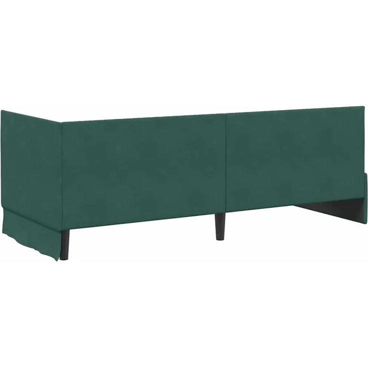 vidaXL Eckbettgestell mit Matratze mit Kopfteil 2 pcs Grün Samt 3393800 – Bild 9