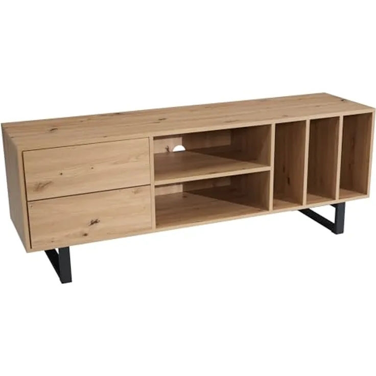 Livetastic Lowboard, Eiche, Holzwerkstoff, 2 Schubladen, 150x55x40 cm, stehend für Wohnzimmer