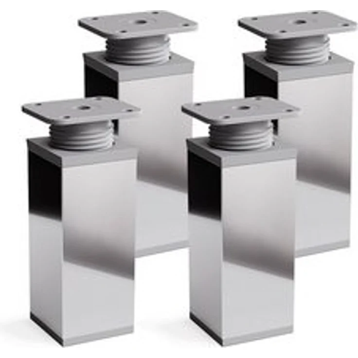 sossai® Möbelfuß Design-Möbelfüße, 4er & 8er Set, höhenverstellbar MFV1, Farbe: Chrom, (4-St), Farbe: Chrom – Bild 6