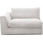 CAVADORE Sofa-Modul "Fiona"mit Armteil links / individuell kombinierbar als Ecksofa, Big Sofa oder Wohnlandschaft / 138 x 90 x 112 / Webstoff beige