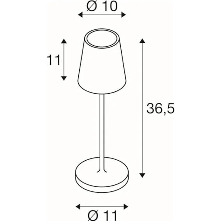 SLV VINOLINA TWO, Tischleuchte, Akku, IP65, 2200/2700/3000K, TOUCH, rost - Ambiente- Tisch- und Standleuchten – Bild 3