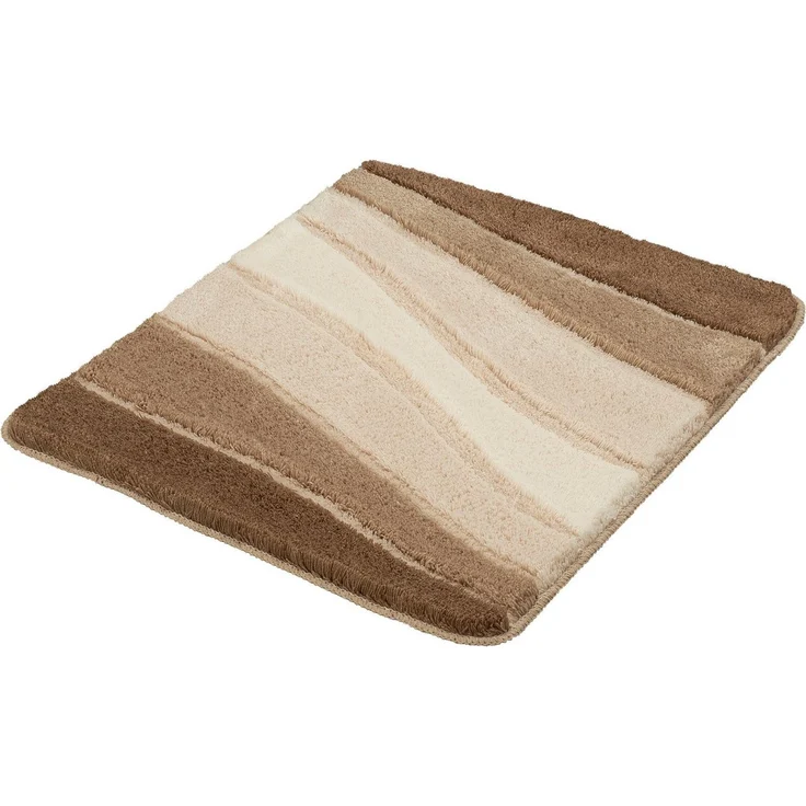 Kleine Wolke Badematte Ocean, Badvorleger, Badezimmer Teppich, Höhe 21 mm, rutschhemmend beschichtet, fußbodenheizungsgeeignet, Kunstfaser, rechteckig, Badteppich, Wellen Design, mit Farbverlauf, Hoch-Tief Effekt, waschbar – Bild 1