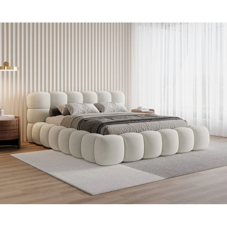 Chilly Möbel Polsterbett Stone Samt Stoff 180x200 cm mit Stauraum Velluto 02 – Bild 5