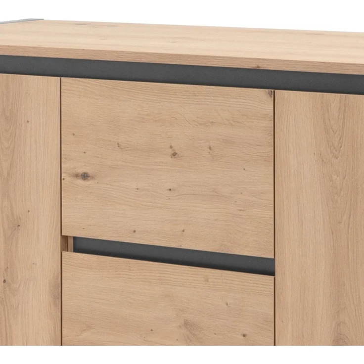 Kommode Malta in Artisan Eiche und Anthrazit 120 x 88 cm – Bild 4