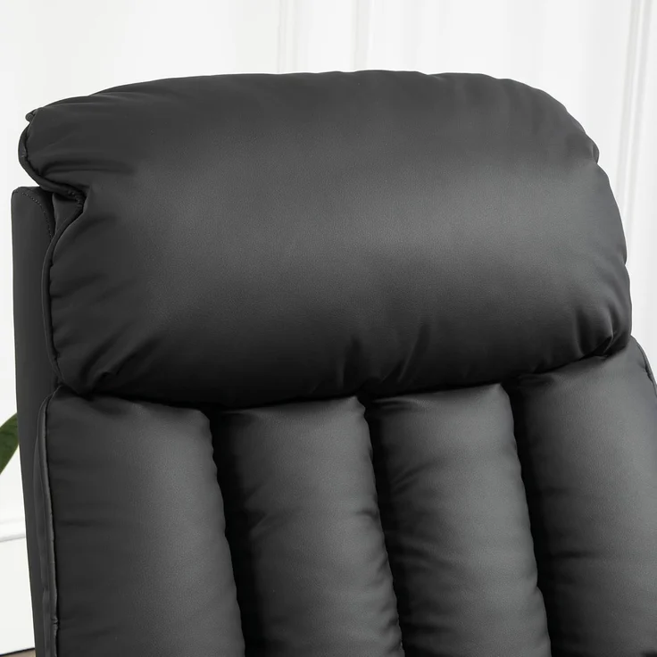 HOMCOM Relaxsessel Elektrischer Aufstehsessel (Fernsehsessel, Sessel mit Aufstehhilfe, Liegefunktion, 1-St, Kunstleder), 80 x 94 x 104 cm, Schwarz – Bild 9