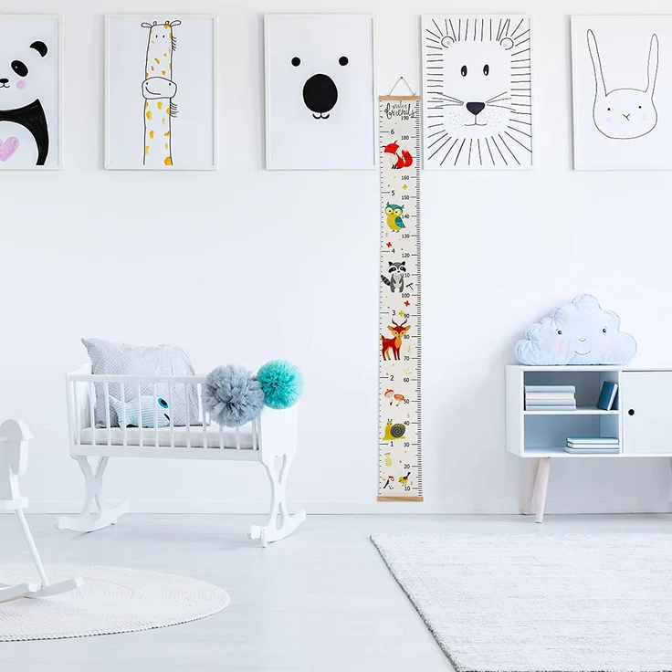 IWILCS Wachstum Messlatte, Höhe Wachstum Diagramm, Baby Messlatte Höhe Diagramm, mit Cartoon Fox Pattern für Schlafzimmer Kinderzimmer-Wanddekorationen(200cm *20cm) – Bild 6