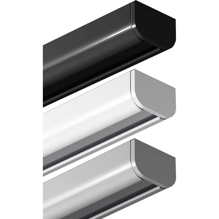Garduna Gardinenschiene halbrunde Schleuderschiene, 1-läufig, Aluminium