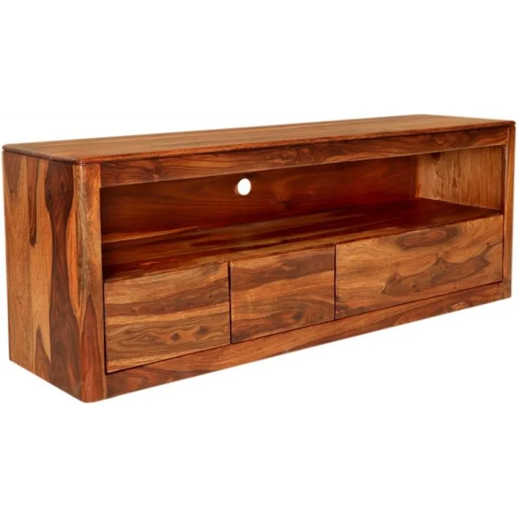 Fernsehtisch Tina 160x60x45 aus Sheesham-Massivholz