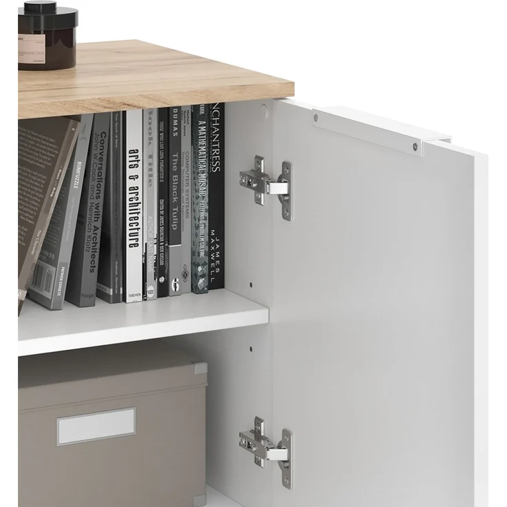 Vicco 'Wido' Kommode mit 2 Türen, Holzspannplatte weiß, 80 x 50 x 40 cm – Bild 6