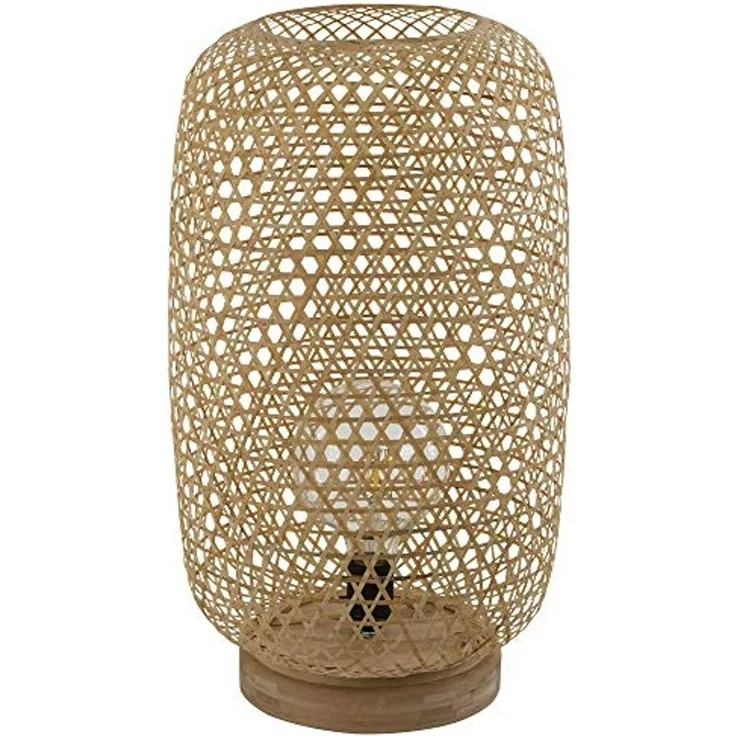 LED Stehleuchte, Bambus-Geflecht, natur, H 55 cm