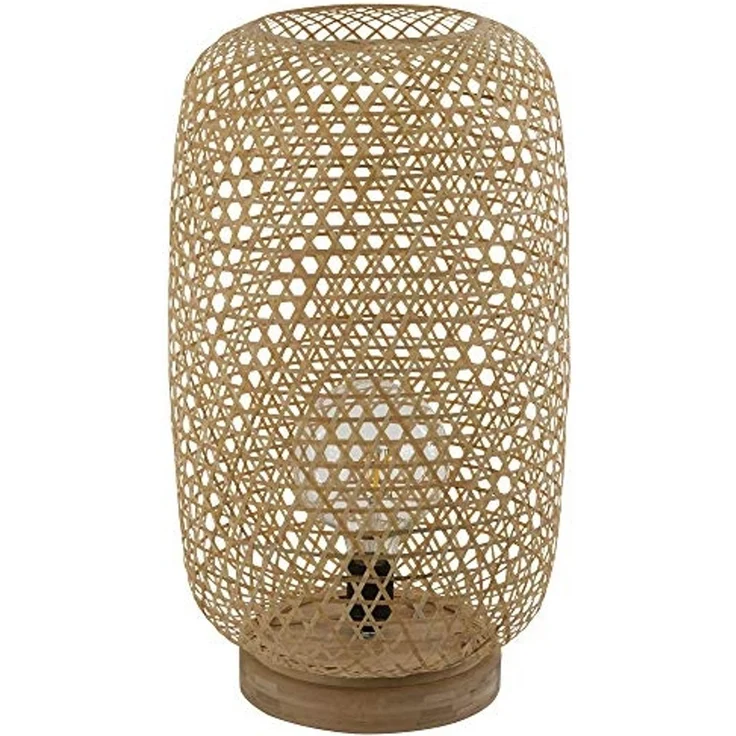 LED Stehleuchte, Bambus-Geflecht, natur, H 55 cm – Bild 1