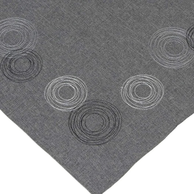Tischdecke "Kringel" grau, 85x85 cm, modern & edel, Mitteldecke – Bild 2