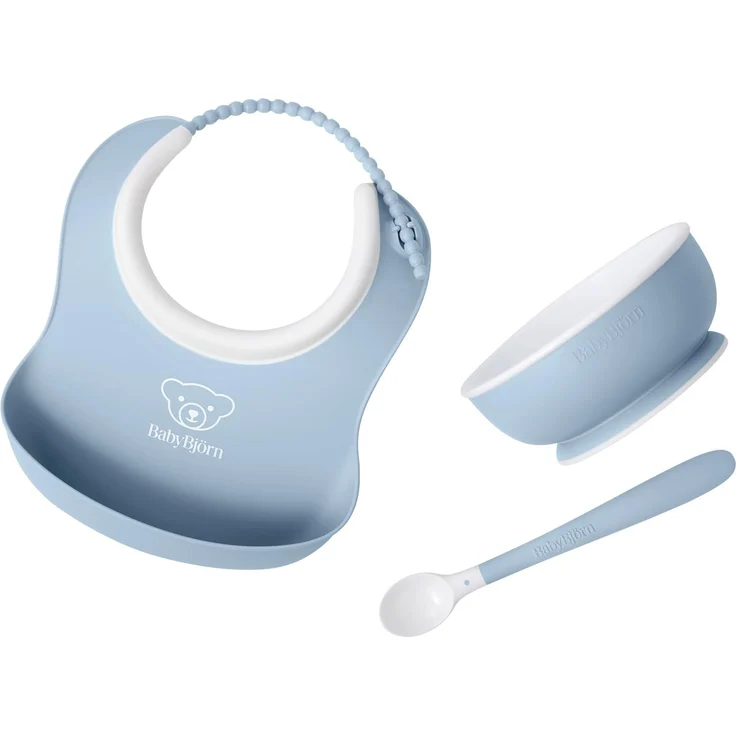 BabyBjörn Kindergeschirr, 3 Teile, Blassblau