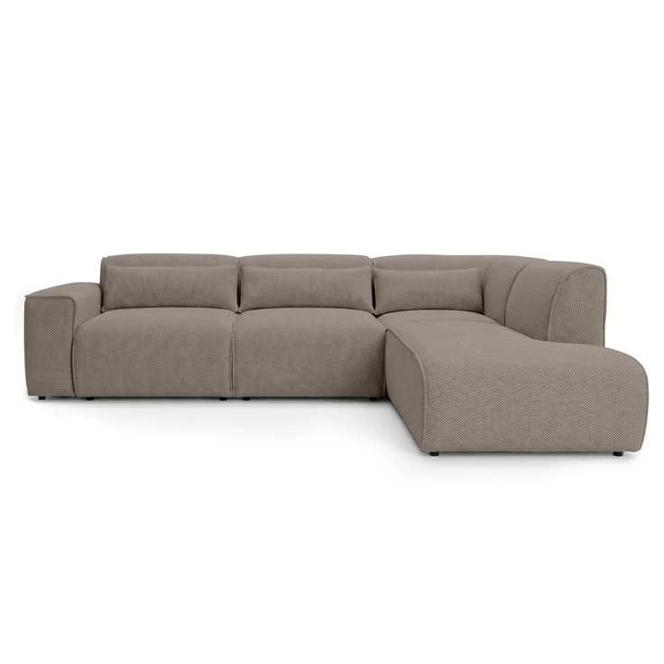 AX LIVING Wohnlandschaft mit Schlaffunktion Ruyam Hellbraun Sofa R – Bild 5