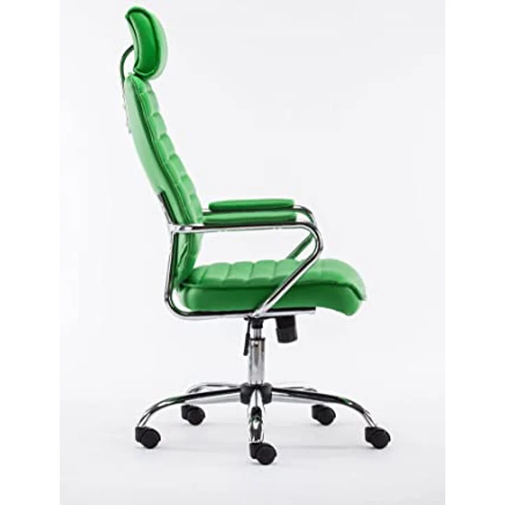 TPFLiving Bürostuhl Rocket, Grüner Drehstuhl mit hochwertigem Textilbezug, Höhenverstellbar, Wippmechanismus, 60x128x67 cm – Bild 4