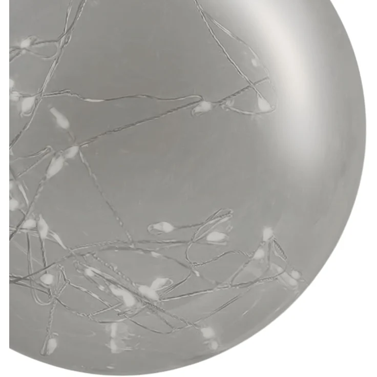 Spetebo LED Dekoobjekt LED Glas Kugel auf Seil 14 cm - Deko Kugel 30 LED, batterie betrieben, LED, warm weiß, Deko Kugel warmweiß beleuchtet mit Timer – Bild 5
