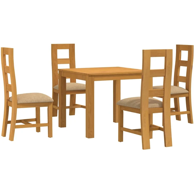 vidaXL Essgruppe LELYSTAD 5 stk. Beige 90 x 90 x 75 cm 3430342 – Bild 2