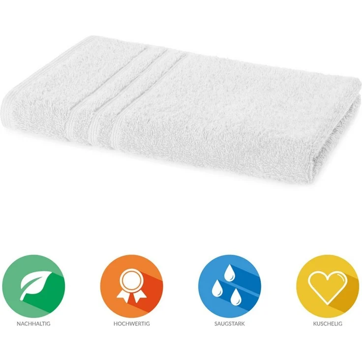 Lavea Handtücher Bali Handtuch 50x100 cm, Sporthandtuch, Fitness-Handtuch, Weiches Bio-Baumwollfrottee (1-St), pflegeleicht, GOTS-zertifiziert, extra saugstark mit 500g/m² – Bild 2
