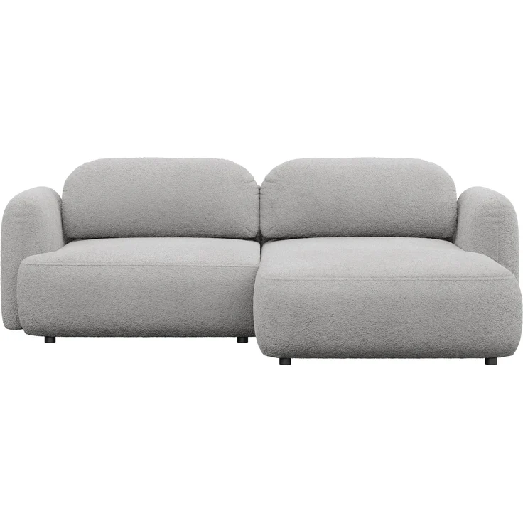Selsey Tvoya Ecksofa mit Schlaffunktion, Ottomane rechts, Bouclé Hellgrau – Bild 6