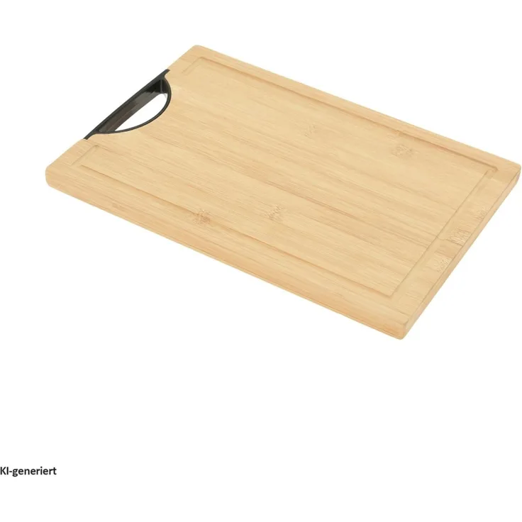 Neuetischkultur Schneidebrett Schneidebrett mit Kunststoffgriff, Holz, (Stück, 1-St, 1 Schneidebrett), Küchenbrett mit Kunststoffgriff und Saftrille