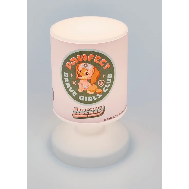 LED Akku Tischleuchte mit 3 Paw Patrol Rosa Motiven per USB aufladbar, Höhe 20cm – Bild 2