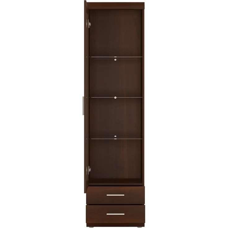 Vitrine Wohnzimmer schmal 50 cm Nussbaum IMPERIA-129 – Bild 4