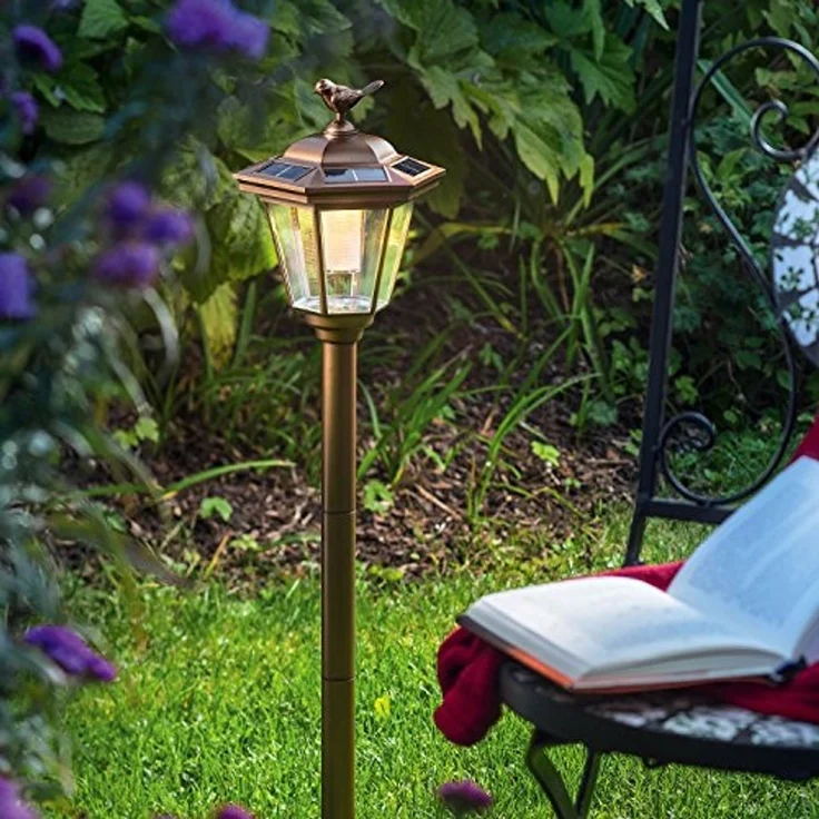 Esotec Solar Standleuchte Tivoli, warmweiß, 68 cm, kupferfarben – Bild 2