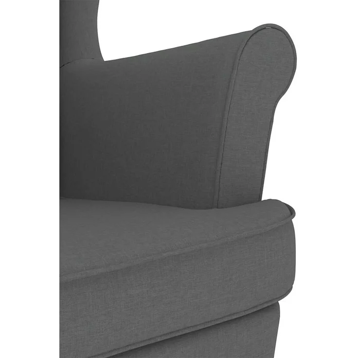 vidaXL Schaukelstuhl mit Fußhocker Dunkelgrau Stoff 3307998 – Bild 8