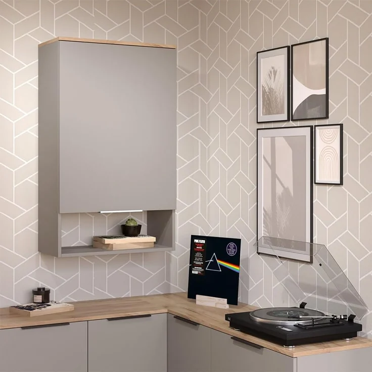 Hängeschrank Wido Greige 60 x 100 cm mit Tür Vicco – Bild 2