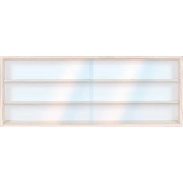 Vitrine Setzkasten Hängevitrine V-80. 3a Sammlervitrine mit Spur - 80 x 30 x 8,5 - H0 & N Regal 80 cm 3 Ebenen mit Nuten von Alsino