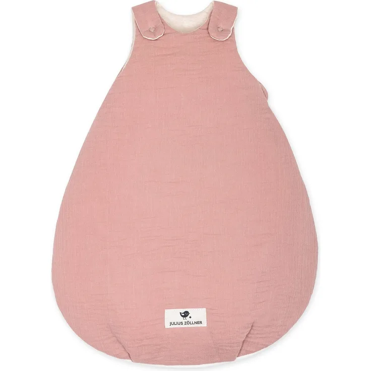 Julius Zöllner Babyschlafsack aus Baumwollmusselin Terra dusty rose 62/68
