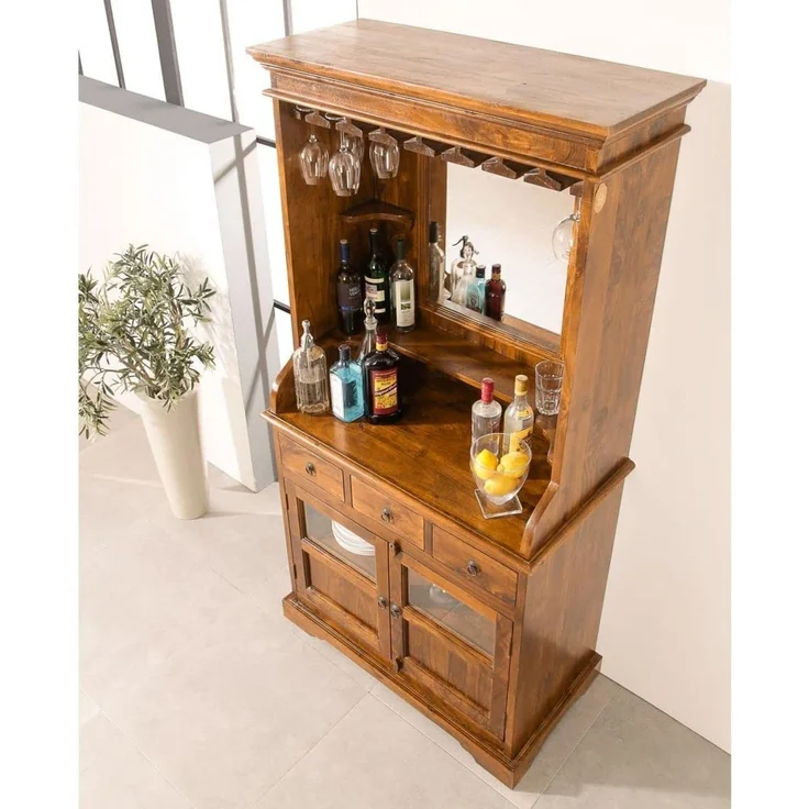Bar Akazie 97x52x193 honig lackiert OXFORD #0443 – Bild 2