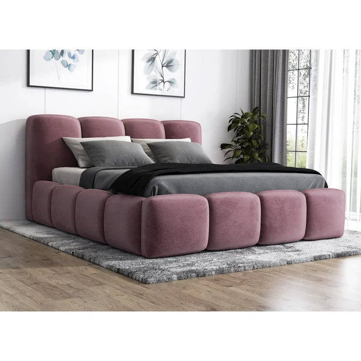 Polsterbett DONA 180x200 mit Matratze, Bettkasten und Lattenrost. Farbe: Flamingo 14 – Bild 1