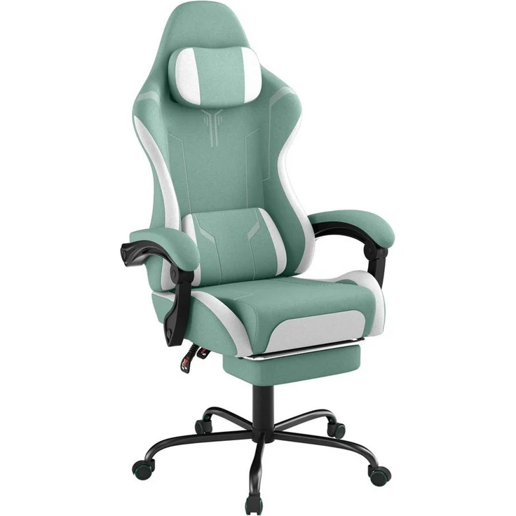 FIVMEN Gaming-Stuhl Racing Ergonomischer Computer-Bürostuhl mit Massage-Lendenkissen, Ausziehbarer Fußstütze Lordosenstütze Kopfstütze, höhenverstellbarer – Bild 1