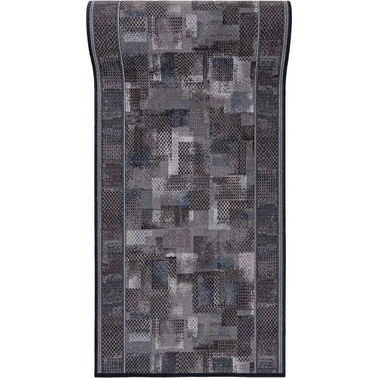 Mazovia Läufer Läufer Teppichläufer Brücke - Vorzimmer Küche - Grau, 67 x 100 cm, Kurzflor, Rutschfest, Meterware, Verschiedene Größen – Bild 4