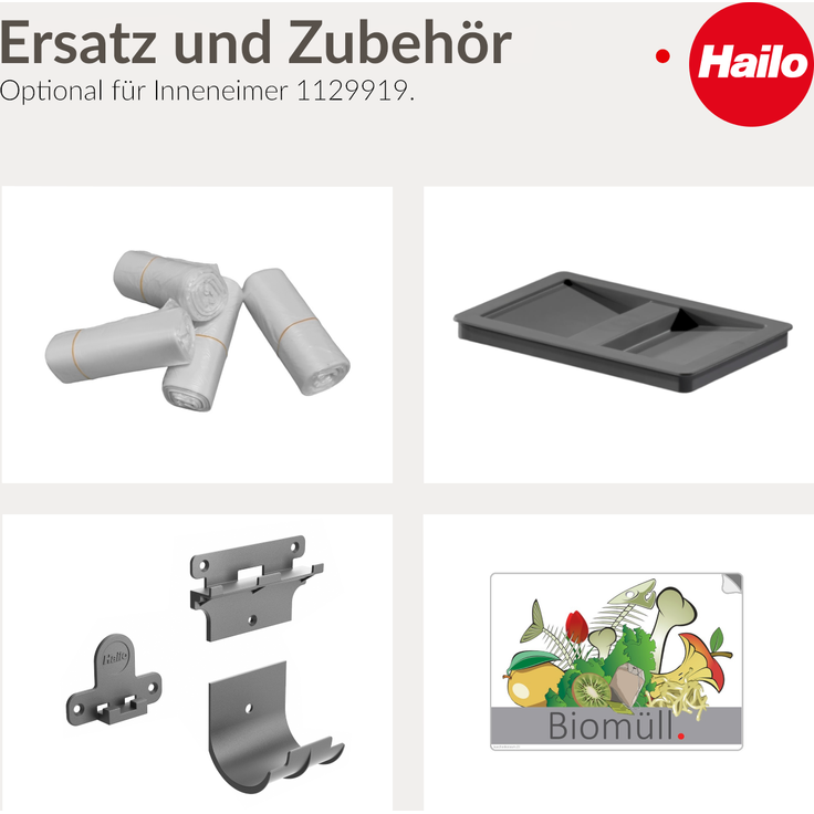 Hailo Inneneimer 1129919 dunkelgrau 10 Liter 226 x 156 x 350 2 Henkel – Bild 6