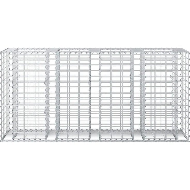 vidaXL Gabionen-Hochbeet 170 x 50 x 80 cm Verzinkter Stahl Silber 42033329 – Bild 6