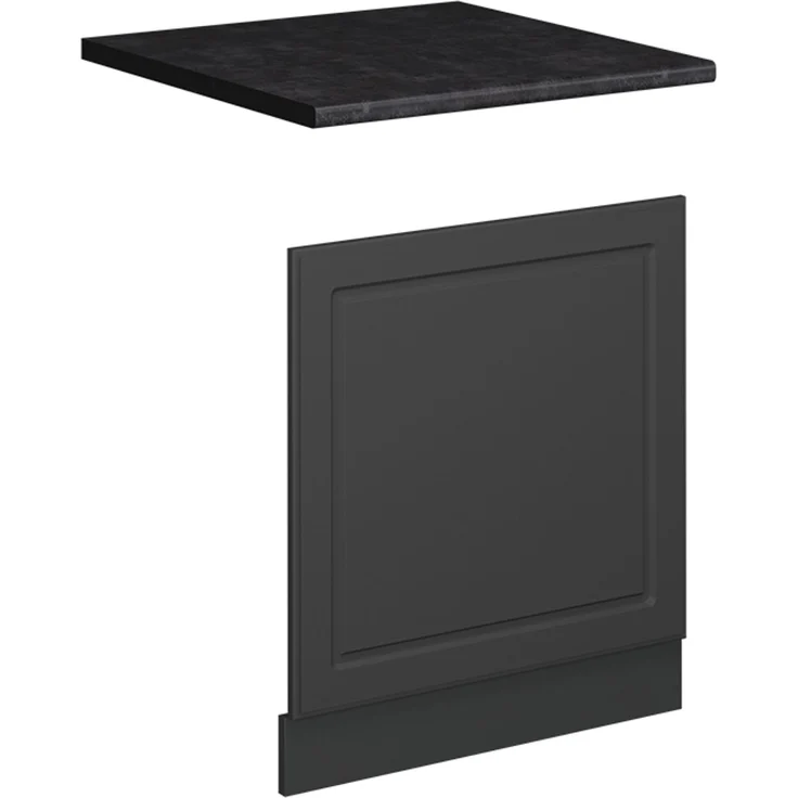 Frontblende Fame-Line Anthrazit-Gold Landhaus/Anthrazit 60 cm, AP Anthrazit Vicco – Bild 1