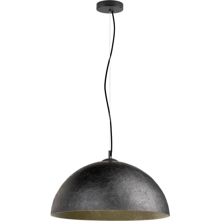 SLV FORCHINI 50, Pendelleuchte E27, 1x max. 40W, dimmbar, matt schwarz / matt gold, Pendellänge 150cm