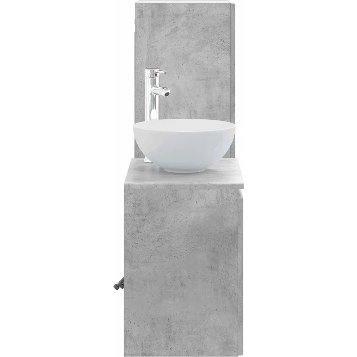vidaXL Badezimmerschrank-Set 2 stk. Betongrau 33 x 34,5 x 100 cm 3406116 – Bild 4