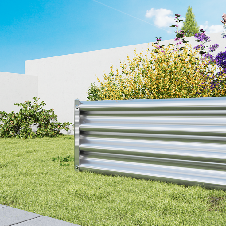 Homerecommend Hochbeet 180x90x30 cm, Gartenbett und Pflanzenkasten aus verzinktem Stahl, für Gemüse und Kräuter, Schwarz – Bild 5