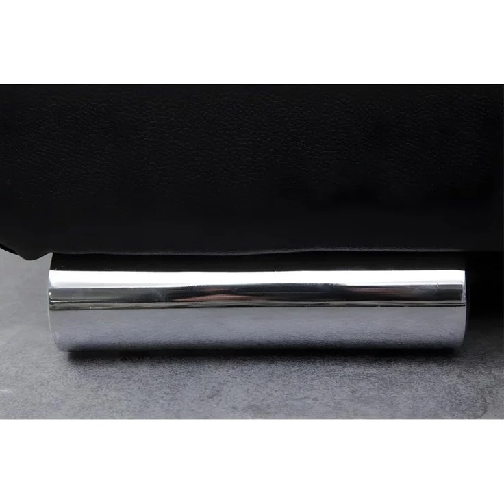 Vente-unique - Couchgarnitur Leder 3+2 - Schwarz - THIBAULT – Bild 4