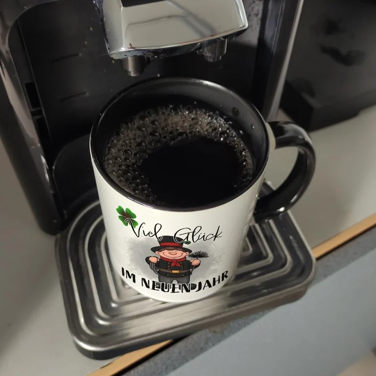 speecheese Tasse Viel Glück Kaffeebecher mit Schornsteinfeger – Bild 7