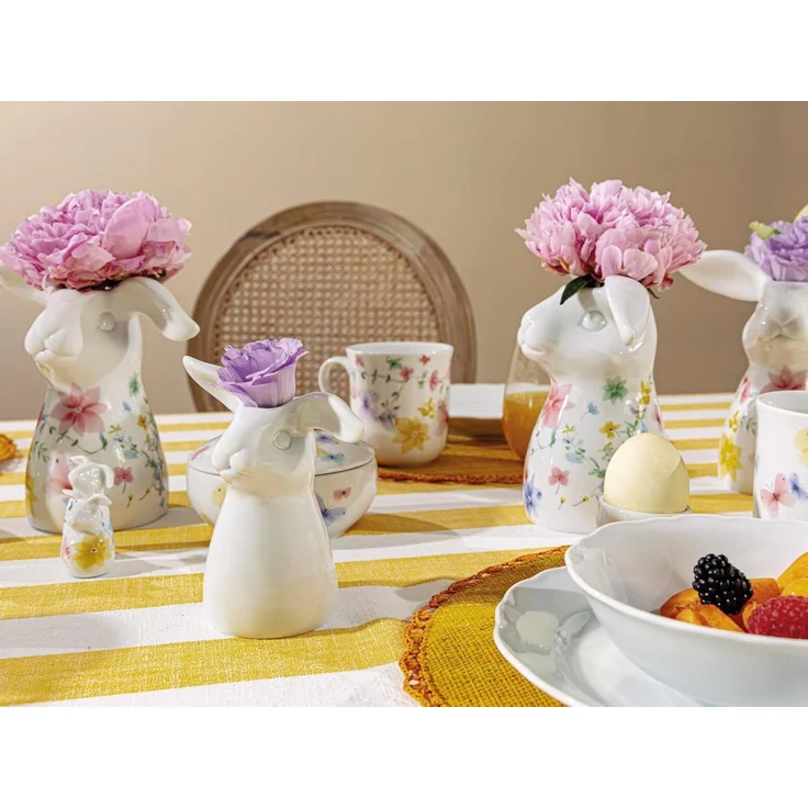 Hutschenreuther Frühlingsgrüße Blumenwiese Hasen-Vase 11 cm – Bild 5