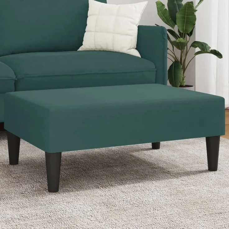 vidaXL Fußhocker Dunkelgrün 77x55x31 cm Samt 379559 – Bild 1