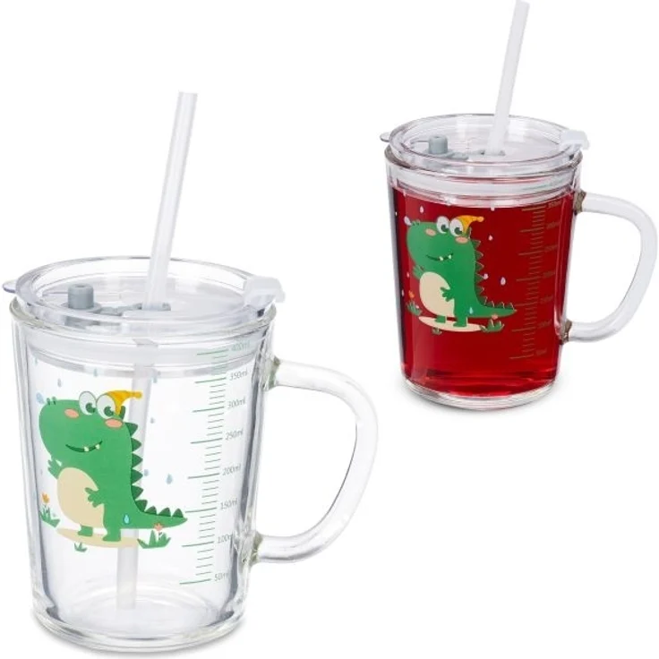 2er Set Kindergläser mit Dinomotiv – Bild 1