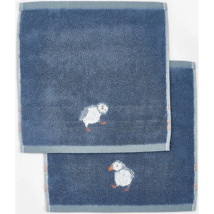 Next Waschlappen 2er Set Waschlappen mit Papageientaucher, (2-St)