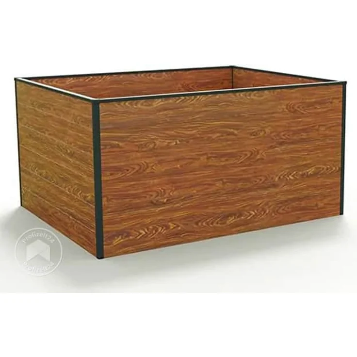 GFP Hochbeet Kräuter-Gemüse-Beet Aluminium CHRISTINA - 150x119x77cm - Holzoptik – Bild 2