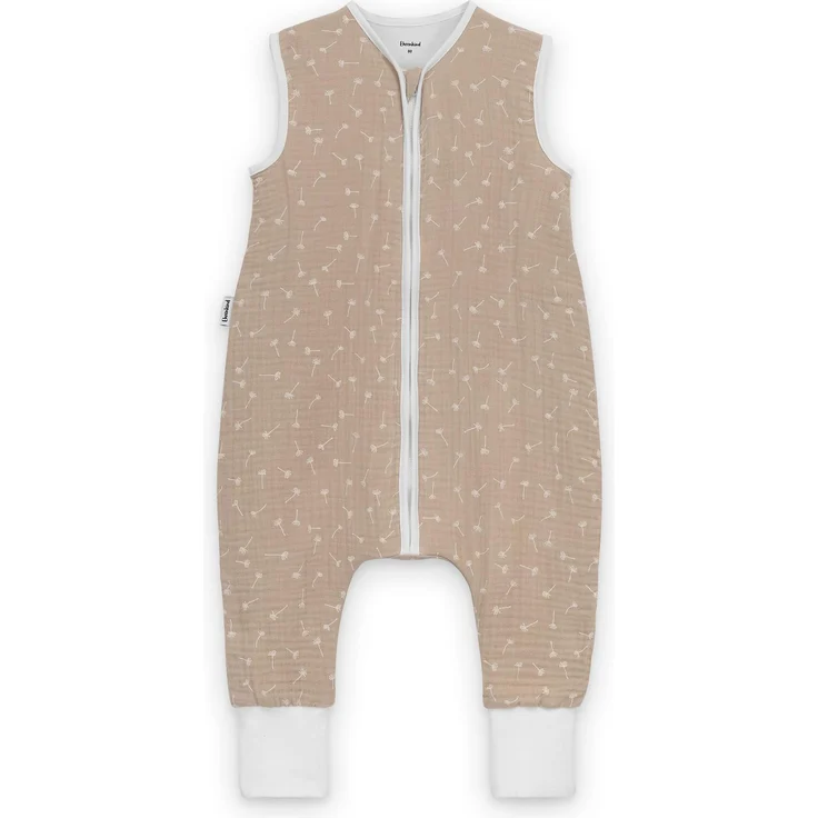 Ehrenkind® Baby Sommerschlafsack mit Füßen Musselin | aus weicher OEKO-TEX zertifizierter Bio-Baumwolle | Sommer Baby Schlafsack 1 TOG Gr. 80 Farbe Beige Gemustert – Bild 1
