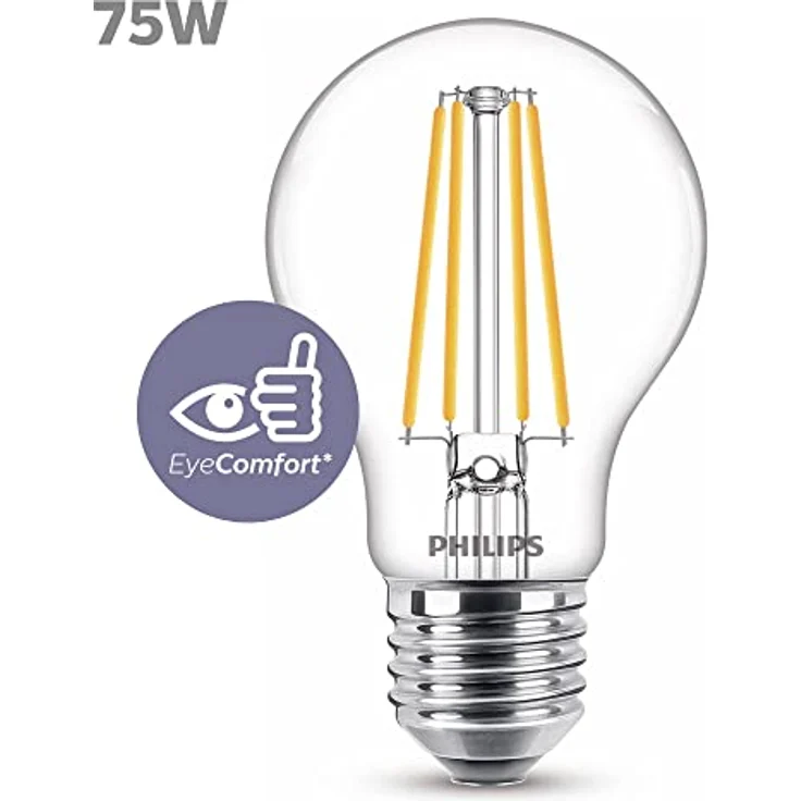 Philips LED classic Lampe 75W E27 Warmw 1055lm klar 1erPack – Bild 7